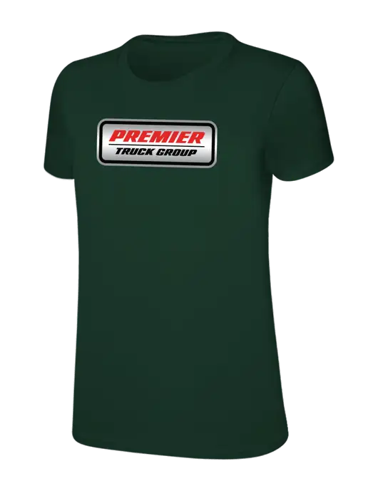 Womens Ring Spun Forest Green 4.5 oz T-Shirt w/Premier Truck Group Logo