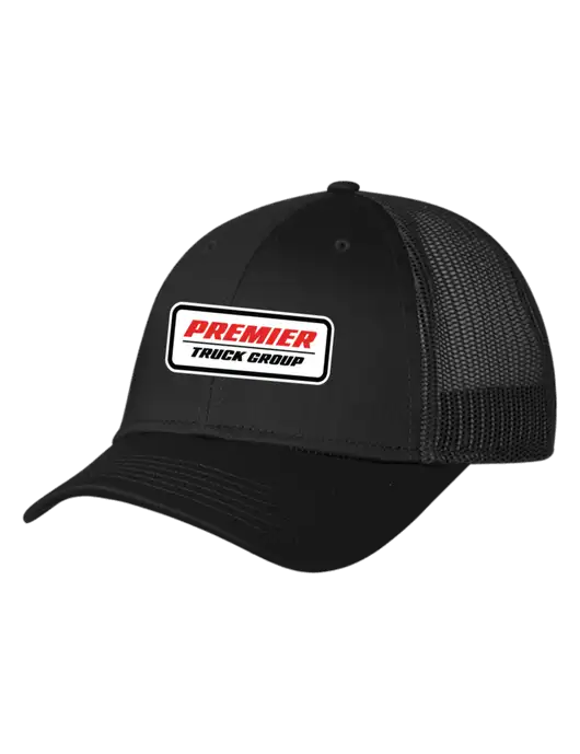 Black Mesh Trucker Cap Snap Back w/Premier Truck Group Logo