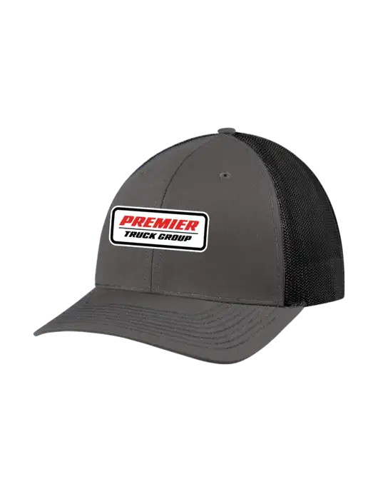 Richardson Adjustable Snapback Original 112 Trucker Cap Dark Grey w/Black Mesh w/Premier Truck Group Logo