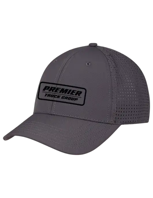 Charcoal Performance Stretchable Cap Hook & Loop w/Premier Truck Group Logo