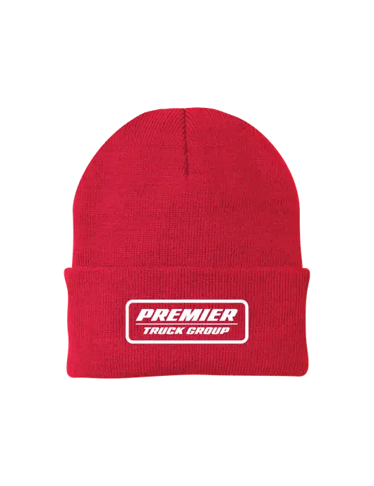 Red Knit Cap w/Premier Truck Group Logo