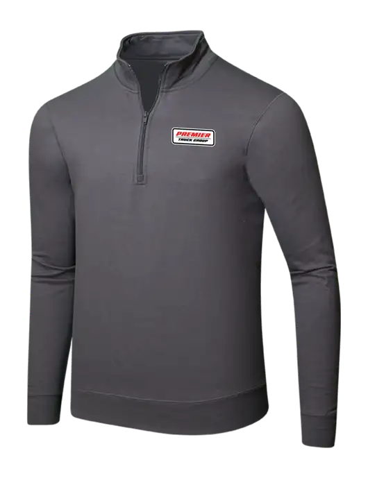Charcoal 8.5 oz Ring Spun 1/4 Zip Pullover Sweatshirt w/Premier Truck Group Logo