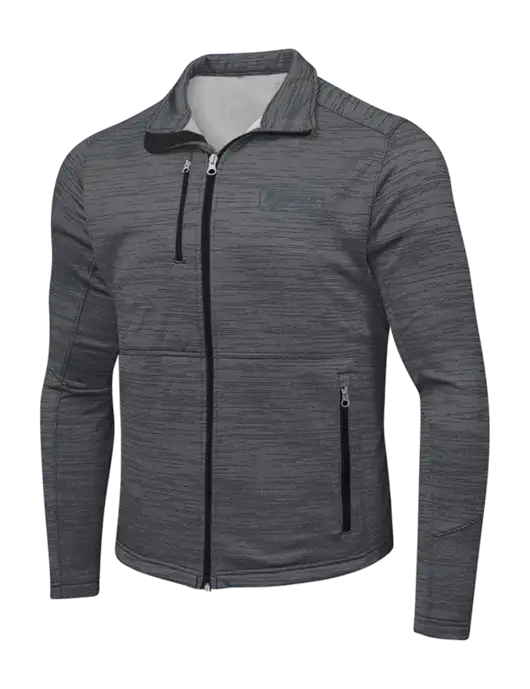 Dark Grey Digi Stripe Fleece Jacket w/Premier Truck Group Logo