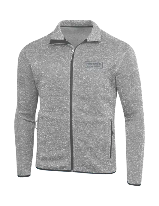 Grey Heather Sweater Fleece Jacket w/Premier Truck Group Logo