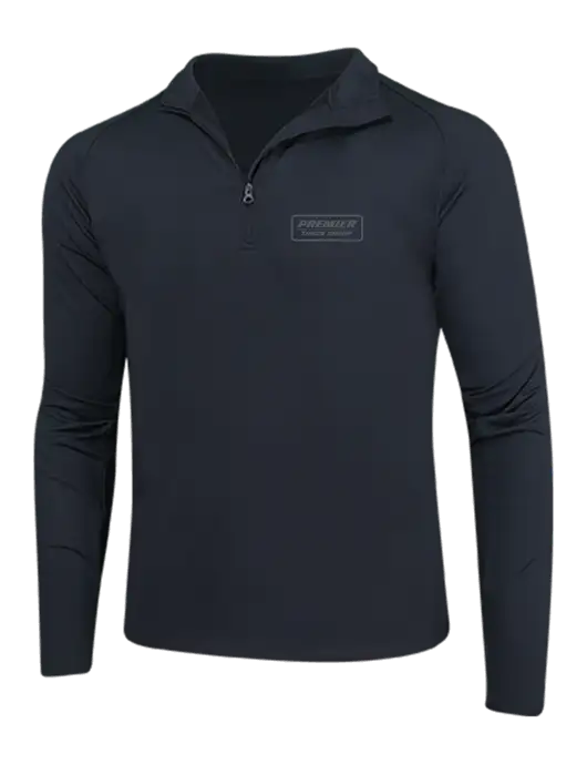 Black Sport Wick Stretch 1/4 Zip Pullover w/Premier Truck Group Logo