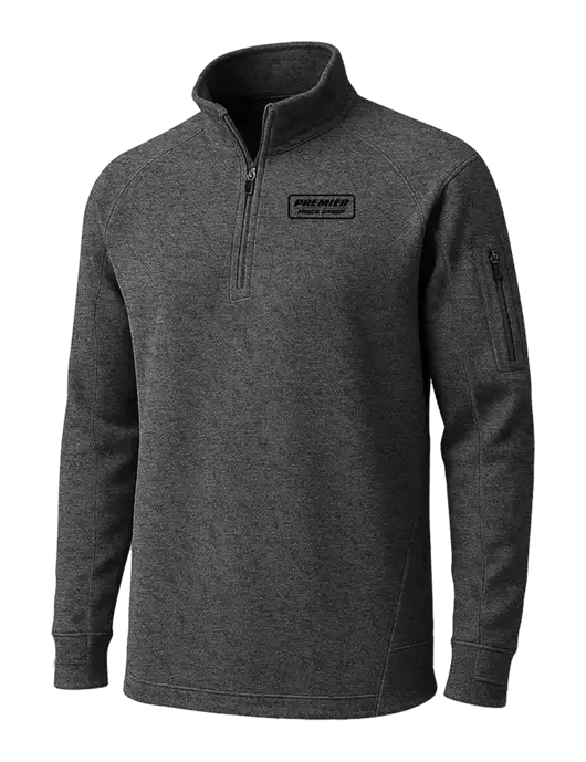 Graphite Heather Tech Fleece 1/4 Zip Pullover w/Premier Truck Group Logo