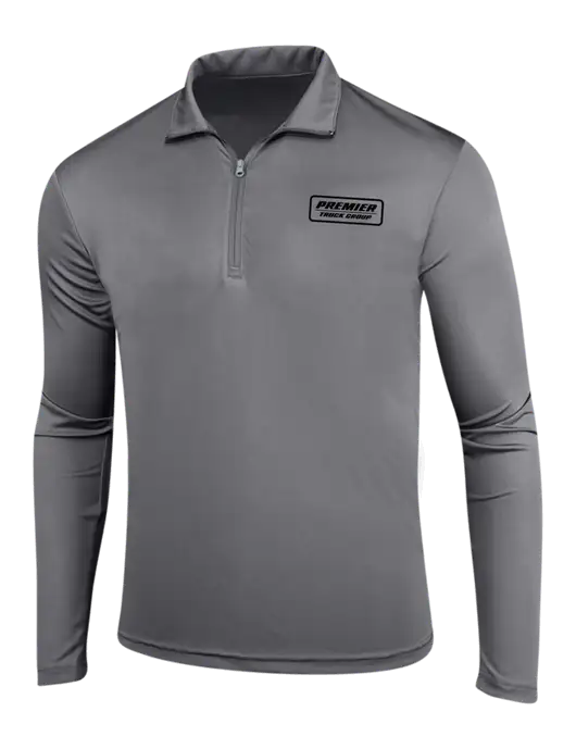 Medium Grey PosiCharge Competitor 1/4 Zip Pullover w/Premier Truck Group Logo