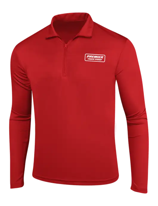 Red PosiCharge Competitor 1/4 Zip Pullover w/Premier Truck Group Logo