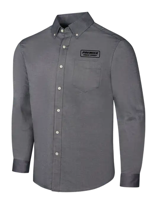 Dark Grey SuperPro Oxford Shirt w/Premier Truck Group Logo