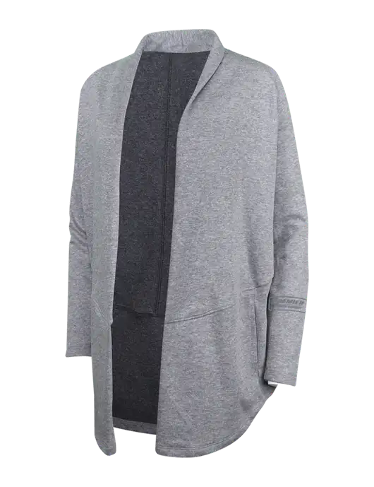 Medium Heather Grey/Char Heather Womens Interlock Cardigan w/Premier Truck Group Logo