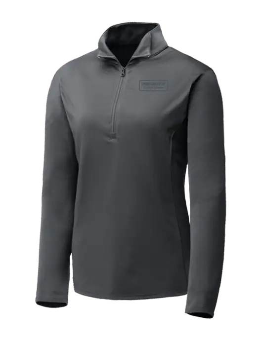 Dark Grey Womens Posicharge Competitor ¼ Zip Pullover w/Premier Truck Group Logo