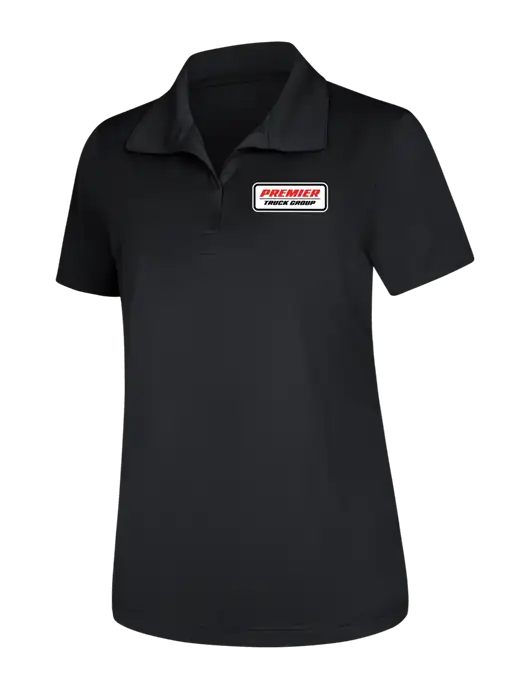 Womens Black Micropique Sport-Wick Polo w/Premier Truck Group Logo