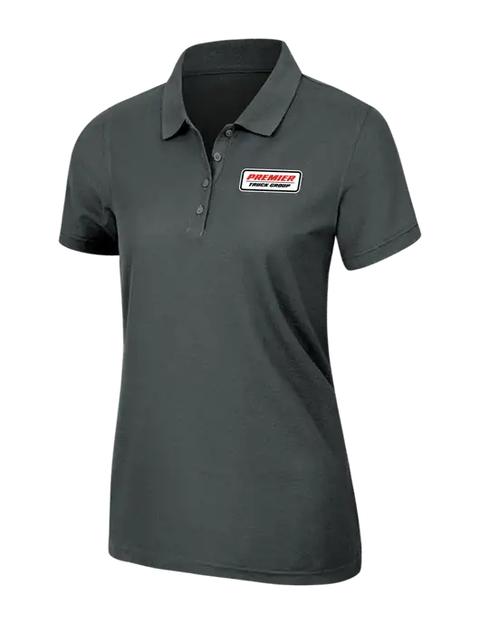 Dark Grey Womens Core Classic Pique Polo w/Premier Truck Group Logo