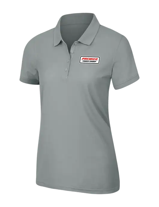 Light Grey Womens Core Classic Pique Polo w/Premier Truck Group Logo