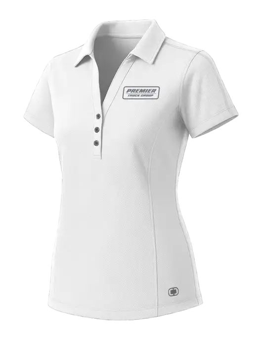 OGIO Womens White ONYX Polo w/Premier Truck Group Logo