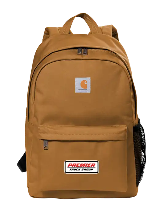 Carhartt Brown Canvas Backpack w/Premier Truck Group Logo