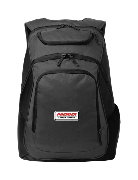 Executive Graphite Heather/Black Laptop Backpack w/Premier Truck Group Logo