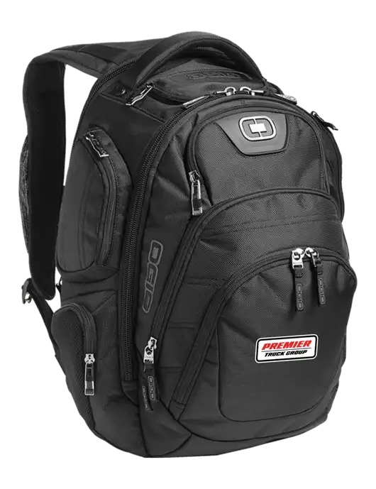 OGIO Black Stratagem Laptop Backpack w/Premier Truck Group Logo