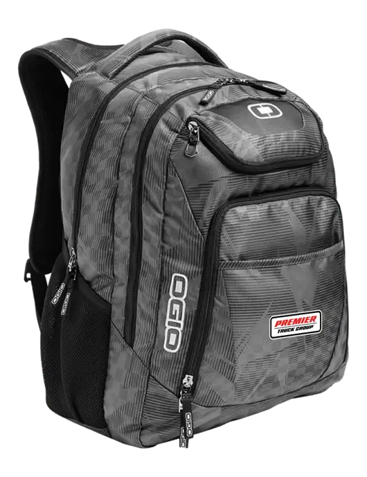 OGIO Race Day Silver Excelsior Laptop Backpack w/Premier Truck Group Logo
