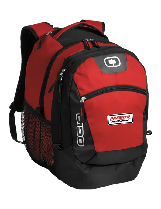 OGIO Red Rogue Pack
 w/Premier Truck Group Logo