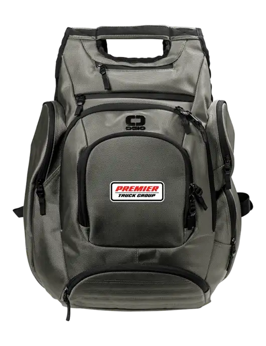 OGIO Medium Grey Metro Ballistic Laptop Backpack w/Premier Truck Group Logo