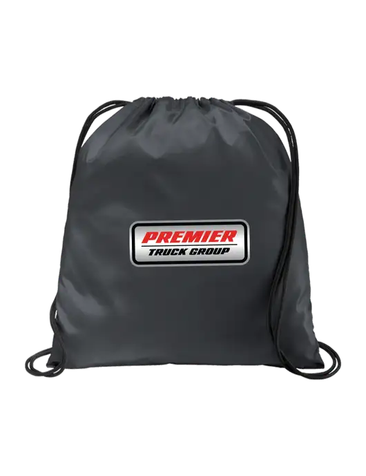 Drawstring  Graphite Grey Cinch Pack w/Premier Truck Group Logo