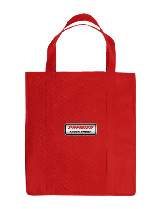 Eco Reusable Jumbo Red Shopping Bag w/Premier Truck Group Logo