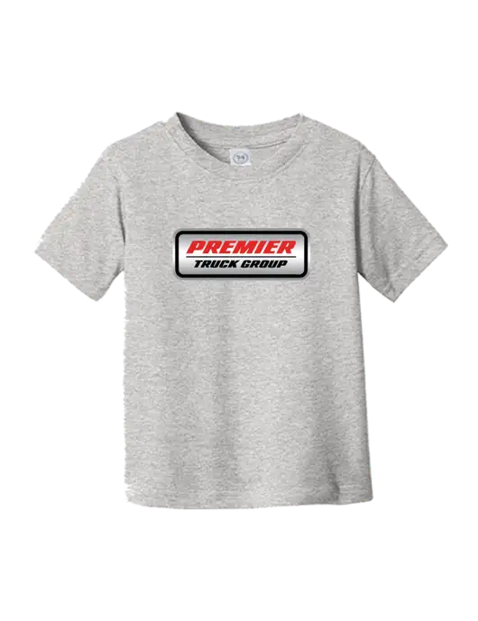 Rabbit Skins Light Grey Heather Toddler Fine Jersey Tee w/Premier Truck Group Logo