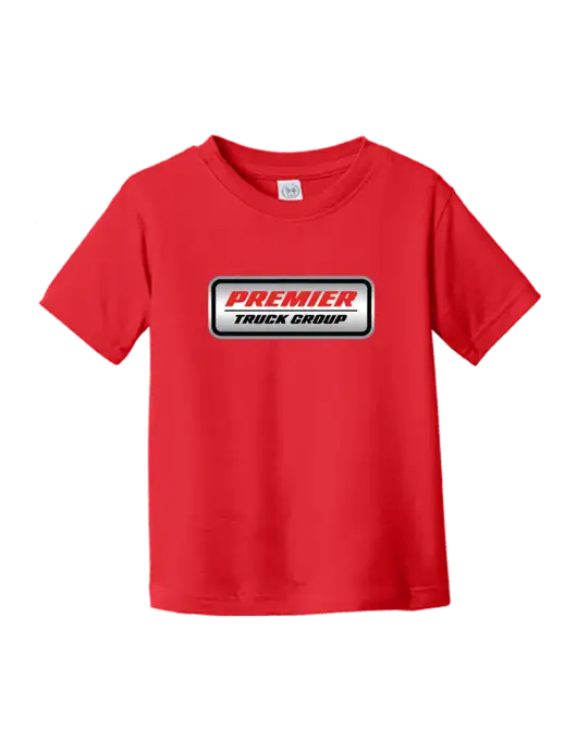 Rabbit Skins Red Toddler Fine Jersey Tee w/Premier Truck Group Logo