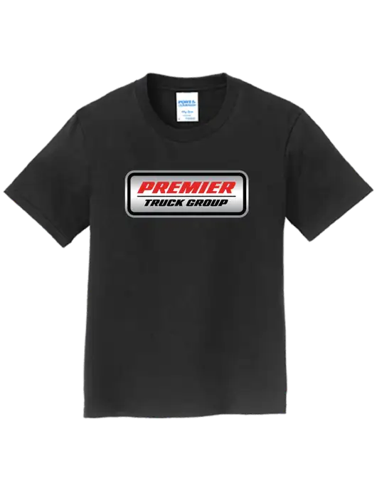Youth Ring Spun Jet Black 4.5 oz T-Shirt w/Premier Truck Group Logo