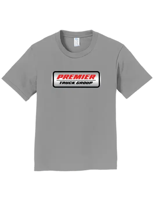 Youth Ring Spun Medium Grey 4.5 oz T-Shirt w/Premier Truck Group Logo
