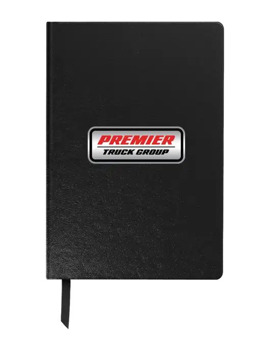 Achieve Black Hardcover Journal, 5.5 x 8.37 w/Premier Truck Group Logo