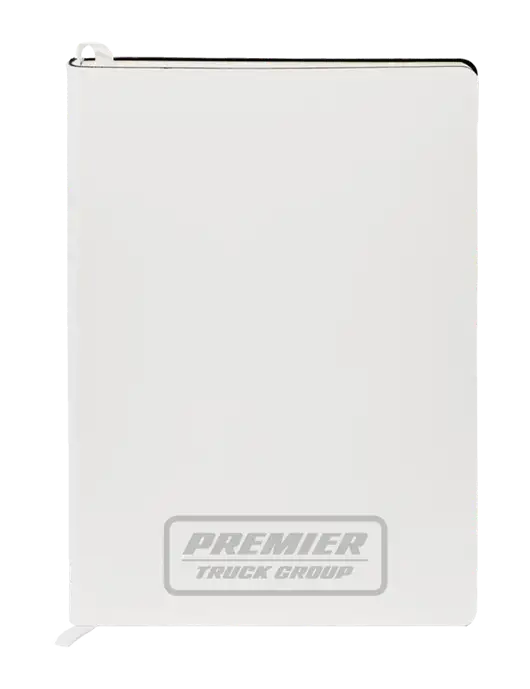 Fabrizio White Soft Cover 5.75 x 8.125 Journal w/Premier Truck Group Logo