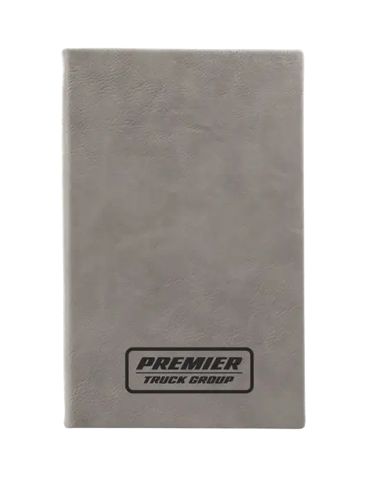 Grey Leatherette 5.25 x 8.25 Journal w/Premier Truck Group Logo