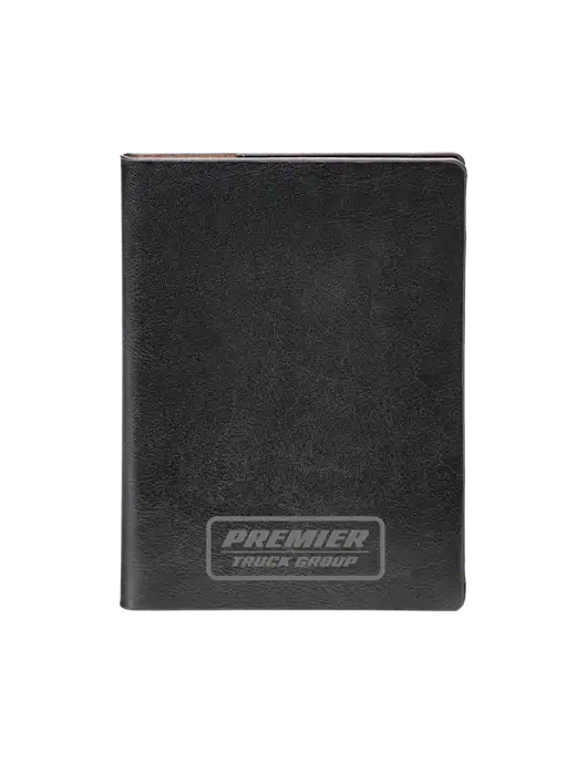 Fabrizio Black Rfid Passport Holder w/Premier Truck Group Logo