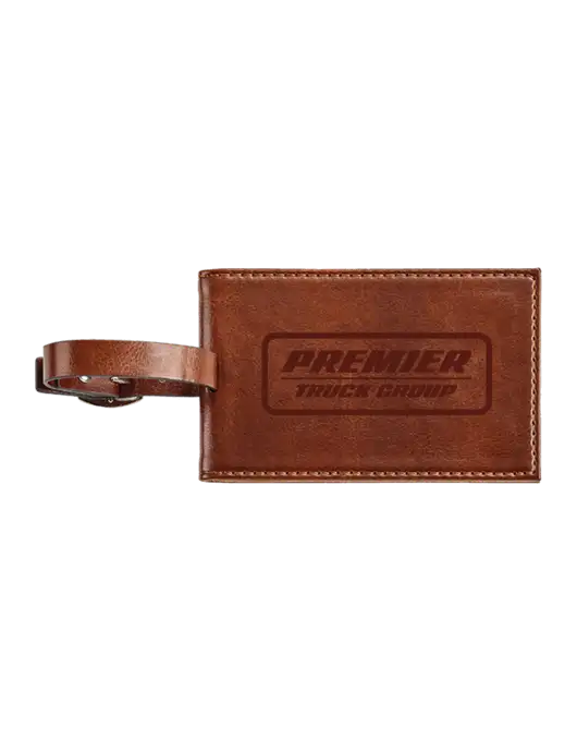 Fabrizio Brown Executive Luggage Tag w/Premier Truck Group Logo