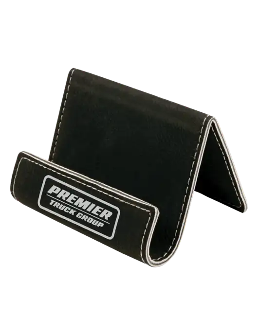 Black Leatherette Card & Phone Holder w/Premier Truck Group Logo