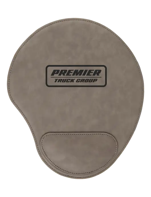 Gray Leatherette Mouse Pad w/Premier Truck Group Logo