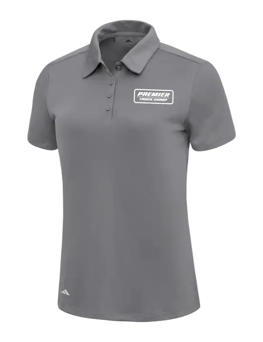 Adidas Medium Grey Womens Ultimate Solid Polo w/Premier Truck Group Logo