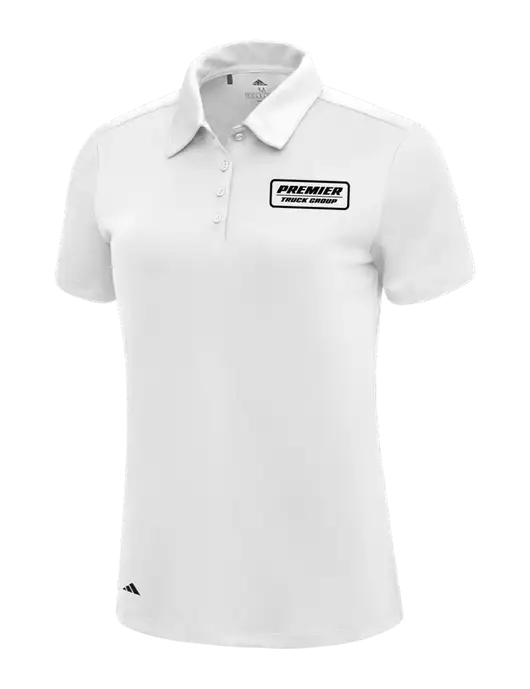 Adidas White Womens Ultimate Solid Polo w/Premier Truck Group Logo