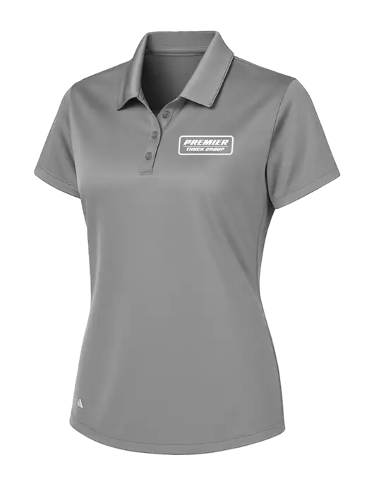 Adidas Light Grey Womens Basic Sport Polo w/Premier Truck Group Logo