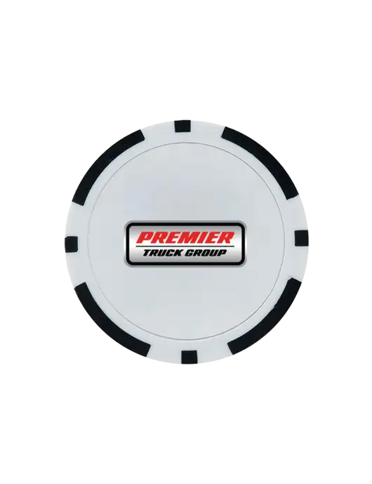 Black Poker Chip Ball Marker w/Premier Truck Group Logo