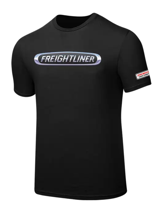 Seriously Soft Black T-Shirt w/Freightliner Logo, Premier Truck Group Logo