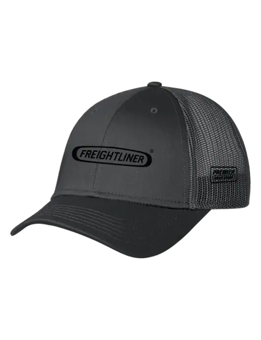 Charcoal Mesh Trucker Cap Snap Back w/Freightliner Logo, Premier Truck Group Logo