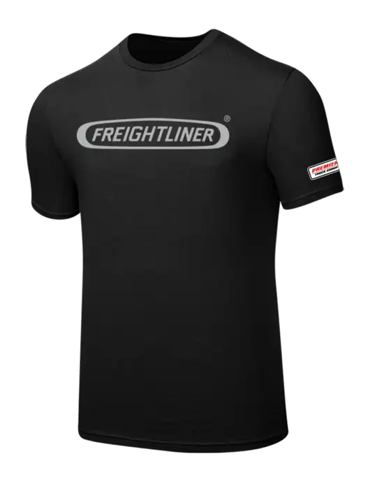 Seriously Soft Black T-Shirt w/Freightliner Logo, Premier Truck Group Logo