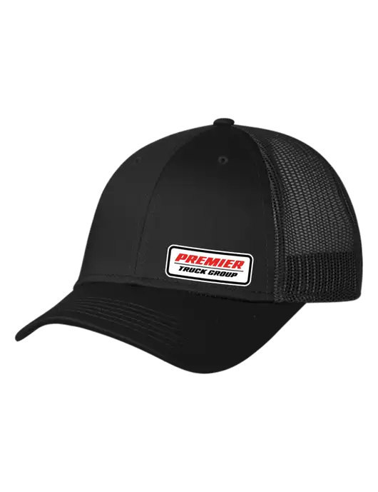 Black Mesh Trucker Cap Snap Back w/Premier Truck Group Logo