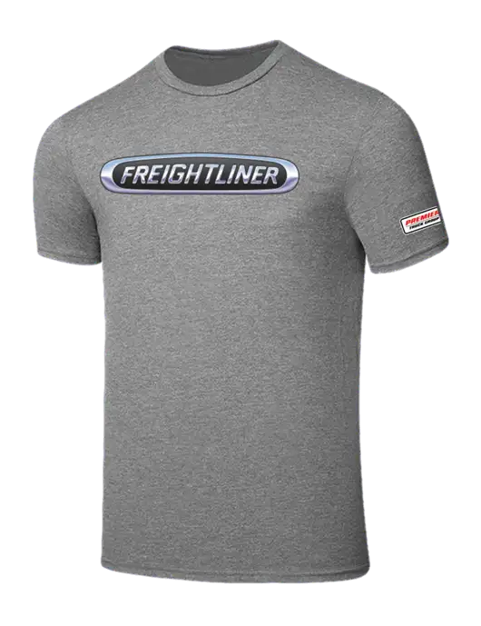 Seriously Soft Grey Frost T-Shirt w/Freightliner Logo, Premier Truck Group Logo