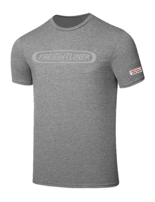 Seriously Soft Grey Frost T-Shirt w/Freightliner Logo, Premier Truck Group Logo