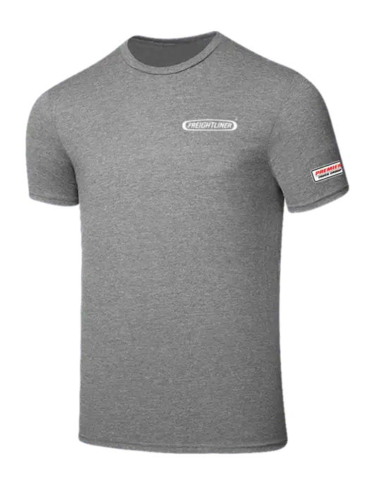 Seriously Soft Grey Frost T-Shirt w/Freightliner Logo, Premier Truck Group Logo