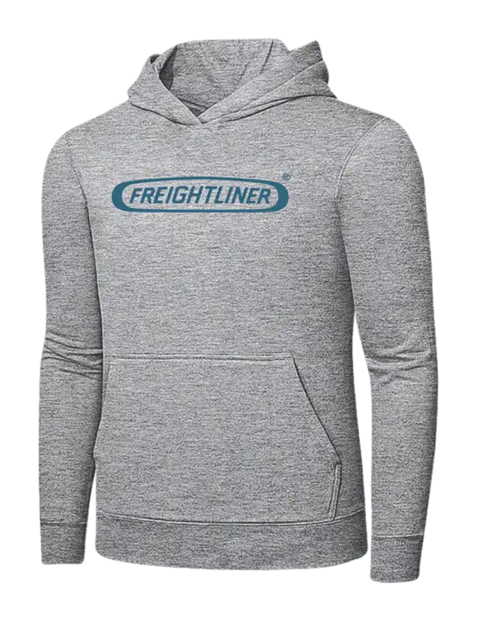 Light Grey Heather 7.8 oz Ring Spun Hooded Sweatshirt w/Freightliner Logo